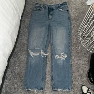 Abercrombie The Ankle Straight Ultra High Rise jeans